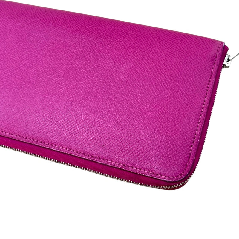 エルメス HERMES アザップロング シルクイン C刻印 (2018年製) ローズパープル/SV金具 エプソン レディース 長財布