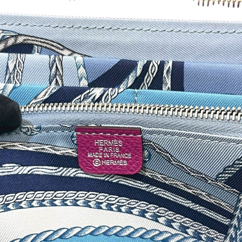エルメス HERMES アザップロング シルクイン C刻印 (2018年製) ローズパープル/SV金具 エプソン レディース 長財布