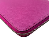 エルメス HERMES アザップロング シルクイン C刻印 (2018年製) ローズパープル/SV金具 エプソン レディース 長財布