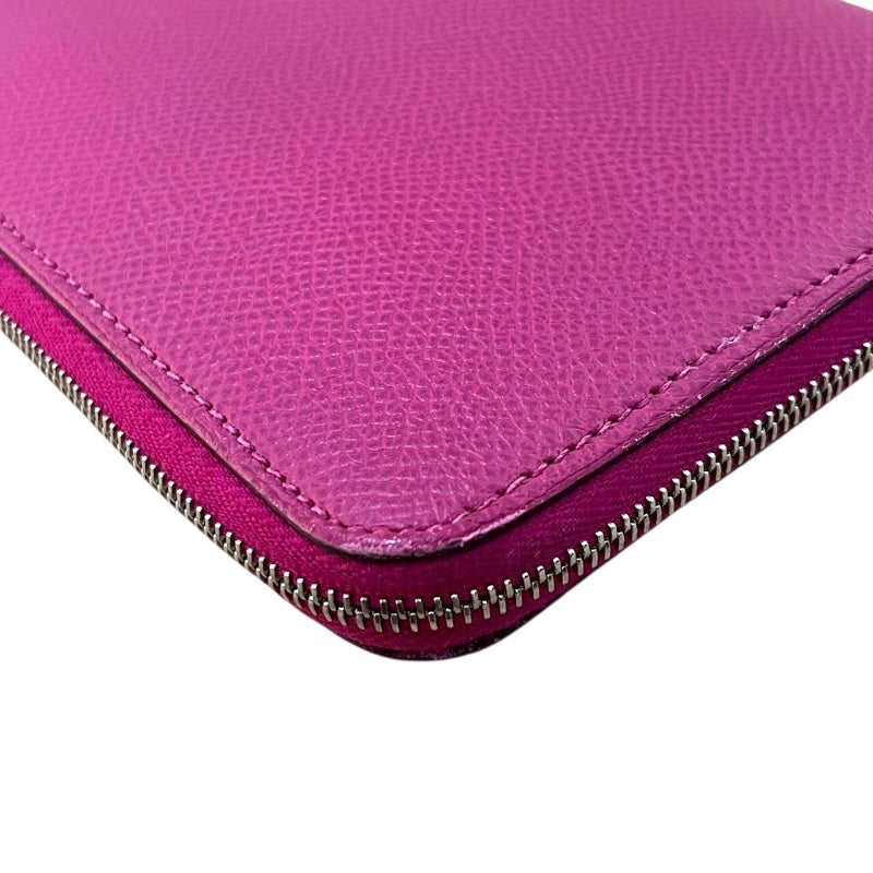 エルメス HERMES アザップロング シルクイン C刻印 (2018年製) ローズパープル/SV金具 エプソン レディース 長財布