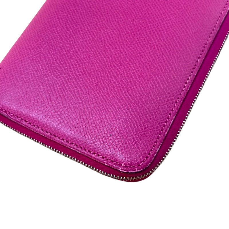 エルメス HERMES アザップロング シルクイン C刻印 (2018年製) ローズパープル/SV金具 エプソン レディース 長財布