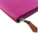 エルメス HERMES アザップロング シルクイン C刻印 (2018年製) ローズパープル/SV金具 エプソン レディース 長財布