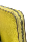 エルメス HERMES アザップロングシルクイン B刻印 ライム シルバー金具 エバーカラー レディース 長財布