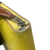 エルメス HERMES アザップロングシルクイン B刻印 ライム シルバー金具 エバーカラー レディース 長財布