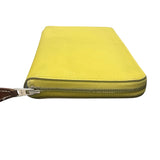 エルメス HERMES アザップロングシルクイン B刻印 ライム シルバー金具 エバーカラー レディース 長財布