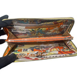 エルメス HERMES アザップロングシルクイン B刻印 ライム シルバー金具 エバーカラー レディース 長財布