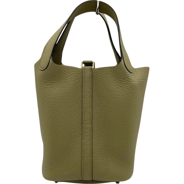 エルメス HERMES ピコタンロックPM W刻 ベージュマルファ GD金具 トリヨン レディース ハンドバッグ