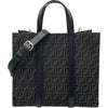 フェンディ FENDI FFロゴ 2WAYショッピングバッグ 7VA390 ブラック キャンパス/レザー メンズ トートバッグ