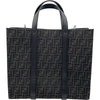 フェンディ FENDI FFロゴ 2WAYショッピングバッグ 7VA390 ブラック キャンパス/レザー メンズ トートバッグ