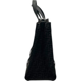 フェンディ FENDI FFロゴ 2WAYショッピングバッグ 7VA390 ブラック キャンパス/レザー メンズ トートバッグ