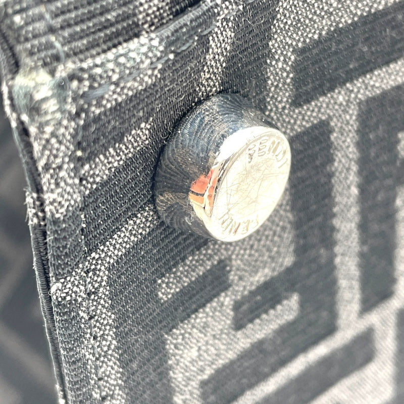 フェンディ FENDI FFロゴ 2WAYショッピングバッグ 7VA390 ブラック キャンパス/レザー メンズ トートバッグ