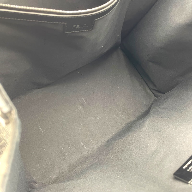 フェンディ FENDI FFロゴ 2WAYショッピングバッグ 7VA390 ブラック キャンパス/レザー メンズ トートバッグ