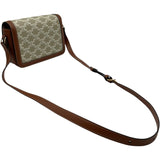 セリーヌ CELINE ティーントリオンフバッグ 188882 グレージュ GD金具 トリオンフキャンバス/レザー レディース ショルダーバッグ