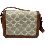 セリーヌ CELINE ティーントリオンフバッグ 188882 グレージュ GD金具 トリオンフキャンバス/レザー レディース ショルダーバッグ