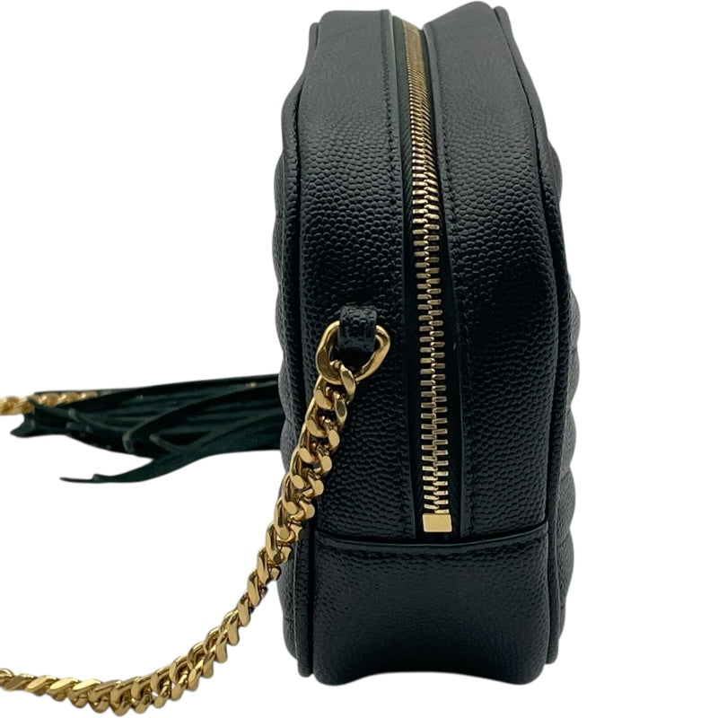 サンローラン SAINT LAURENT ルーチェーンショルダー 612579 ダークグリーン GD金具 キャビア レディース ショルダーバッグ