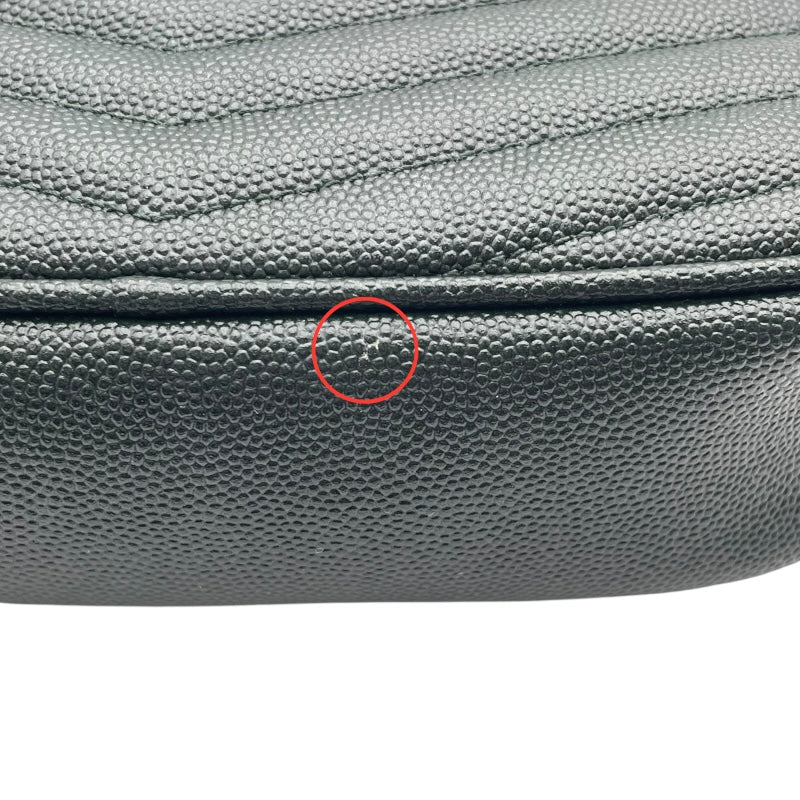 サンローラン SAINT LAURENT ルーチェーンショルダー 612579 ダークグリーン GD金具 キャビア レディース ショルダーバッグ