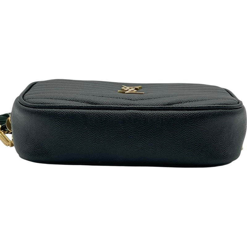 サンローラン SAINT LAURENT ルーチェーンショルダー 612579 ダークグリーン GD金具 キャビア レディース ショルダーバッグ