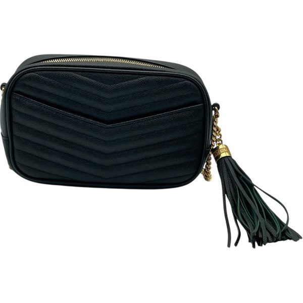 サンローラン SAINT LAURENT ルーチェーンショルダー 612579 ダークグリーン GD金具 キャビア レディース ショルダーバッグ