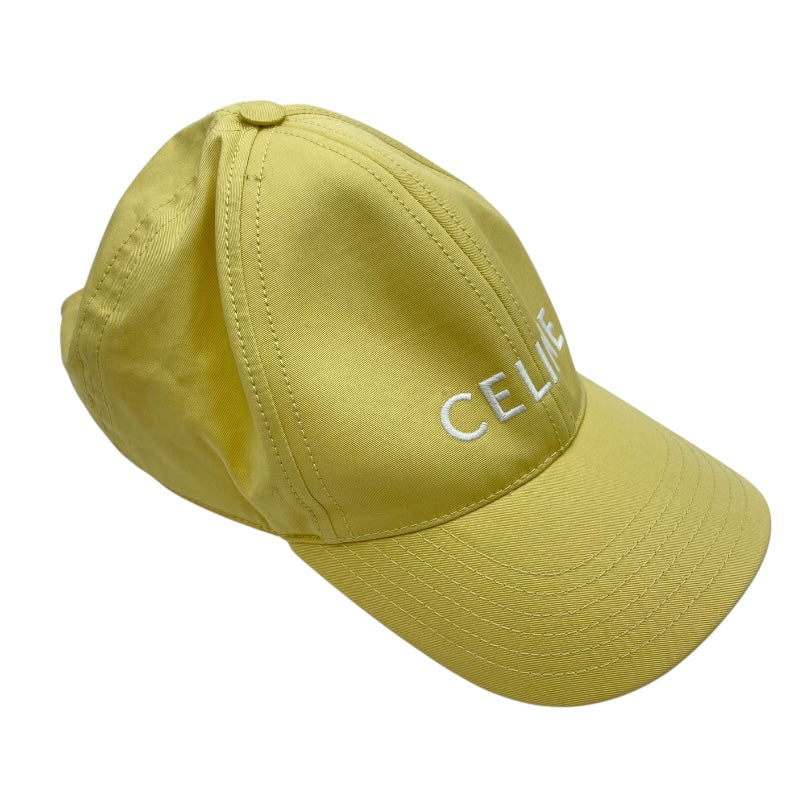 セリーヌ CELINE フロントロゴ刺繍ベースボールキャップ 2AUA1969P イエロー コットン ユニセックス その他ファッション雑貨