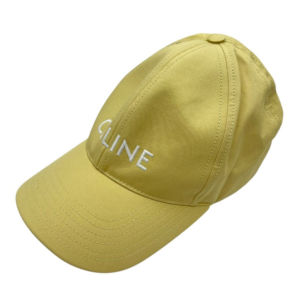 セリーヌ CELINE フロントロゴ刺繍ベースボールキャップ 2AUA1969P イエロー コットン ユニセックス その他ファッション雑貨