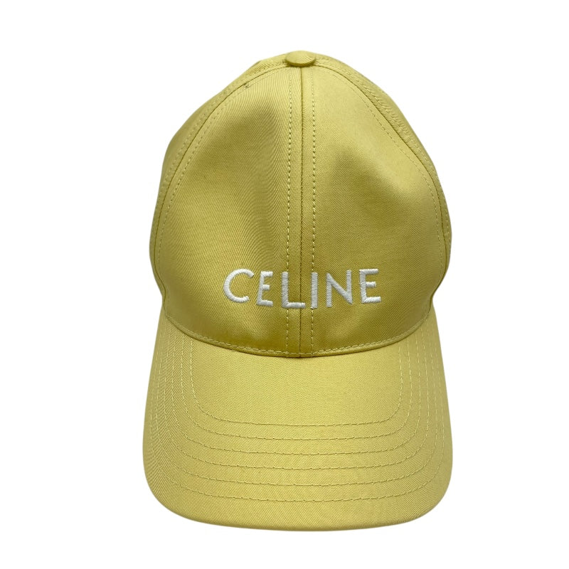 セリーヌ CELINE フロントロゴ刺繍ベースボールキャップ 2AUA1969P イエロー コットン ユニセックス その他ファッション雑貨