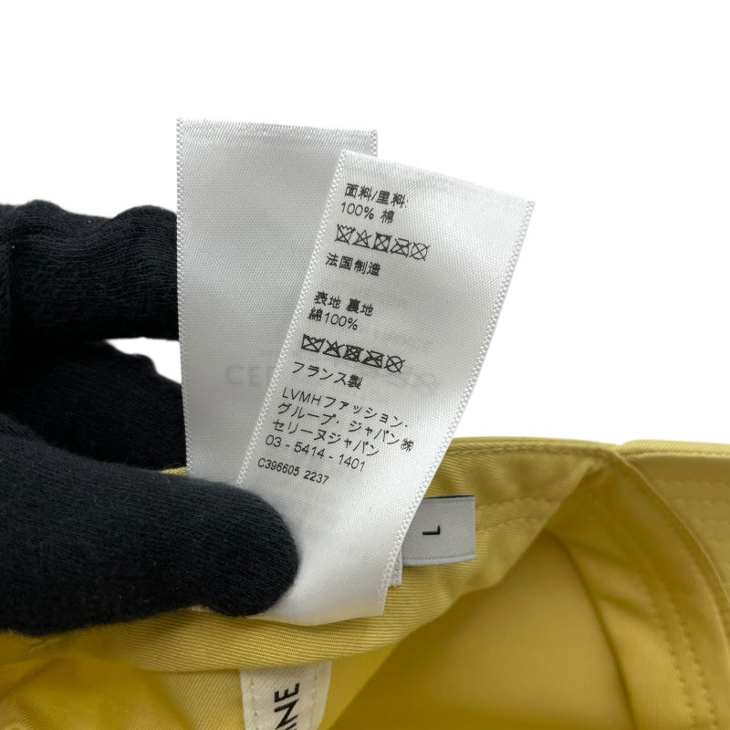 セリーヌ CELINE フロントロゴ刺繍ベースボールキャップ 2AUA1969P イエロー コットン ユニセックス その他ファッション雑貨