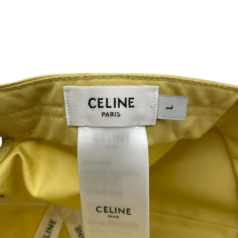 セリーヌ CELINE フロントロゴ刺繍ベースボールキャップ 2AUA1969P イエロー コットン ユニセックス その他ファッション雑貨