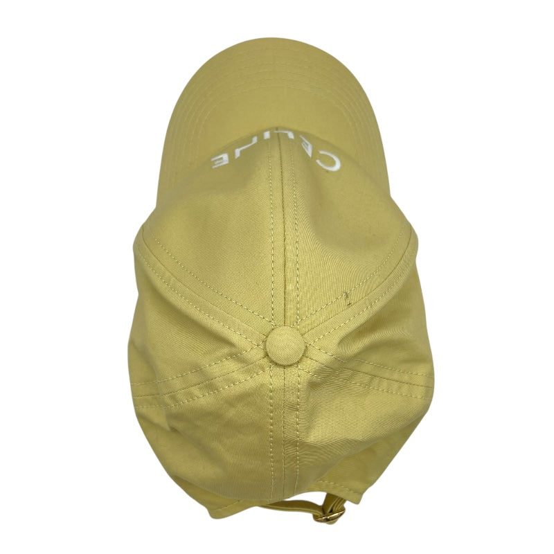 セリーヌ CELINE フロントロゴ刺繍ベースボールキャップ 2AUA1969P イエロー コットン ユニセックス その他ファッション雑貨