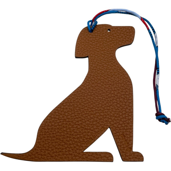 エルメス HERMES プティアッシュ チャーム ラブラドール ゴールド/ホワイト トゴ/エプソン レディース チャーム