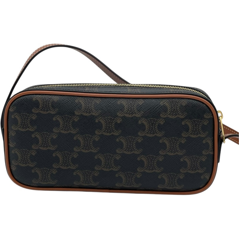 セリーヌ CELINE ミニカメラショルダー 10J582 タン トリオンフキャンバス・カーフスキン レディース ショルダーバッグ