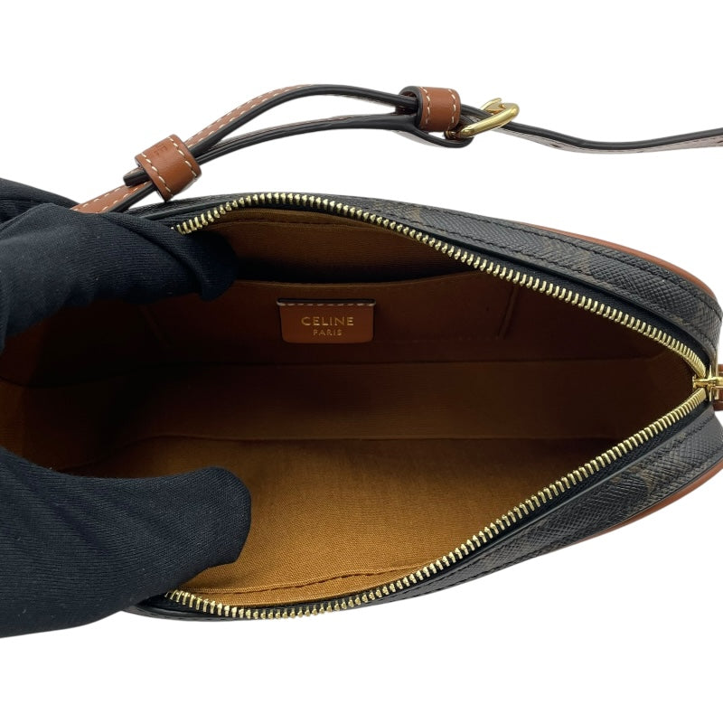 セリーヌ CELINE ミニカメラショルダー 10J582 タン トリオンフキャンバス・カーフスキン レディース ショルダーバッグ
