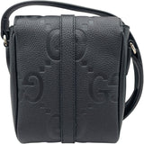 グッチ GUCCI ジャンボGG スモールメッセンジャーバッグ 760235 ブラック レザー メンズ ショルダーバッグ