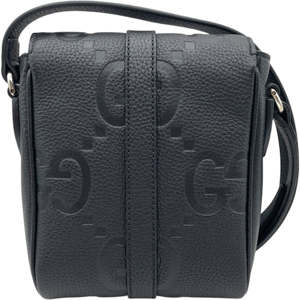 グッチ GUCCI ジャンボGG スモールメッセンジャーバッグ 760235 ブラック レザー メンズ ショルダーバッグ