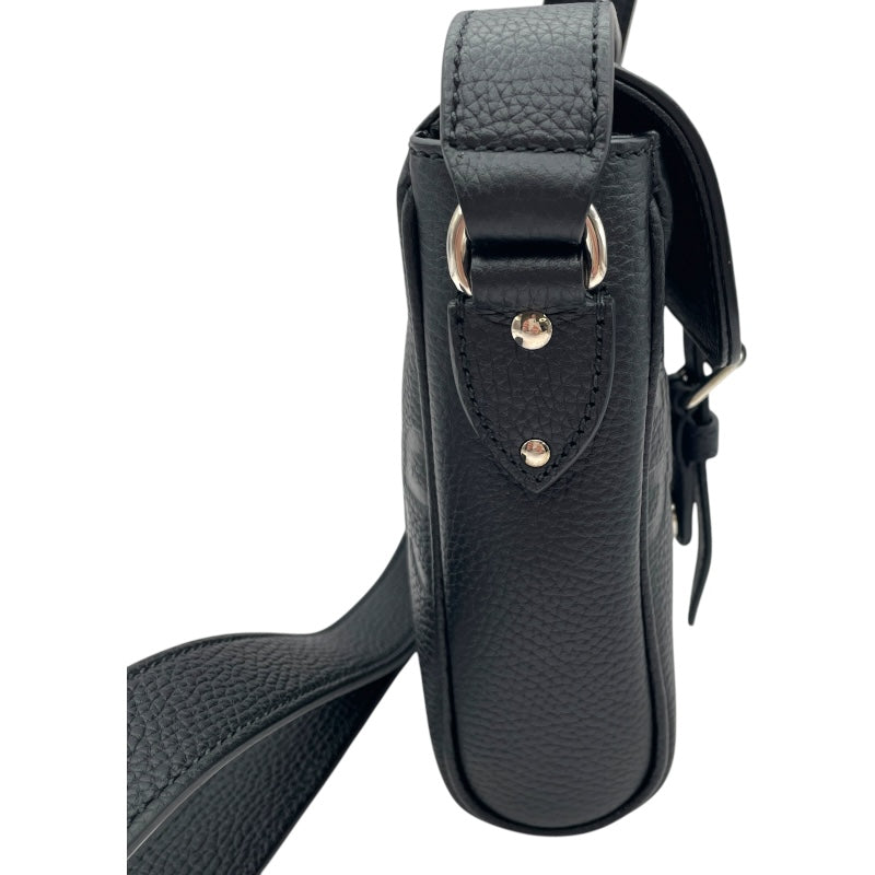 グッチ GUCCI ジャンボGG スモールメッセンジャーバッグ 760235 ブラック レザー メンズ ショルダーバッグ