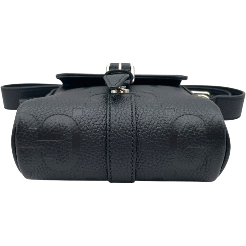 グッチ GUCCI ジャンボGG スモールメッセンジャーバッグ 760235 ブラック レザー メンズ ショルダーバッグ