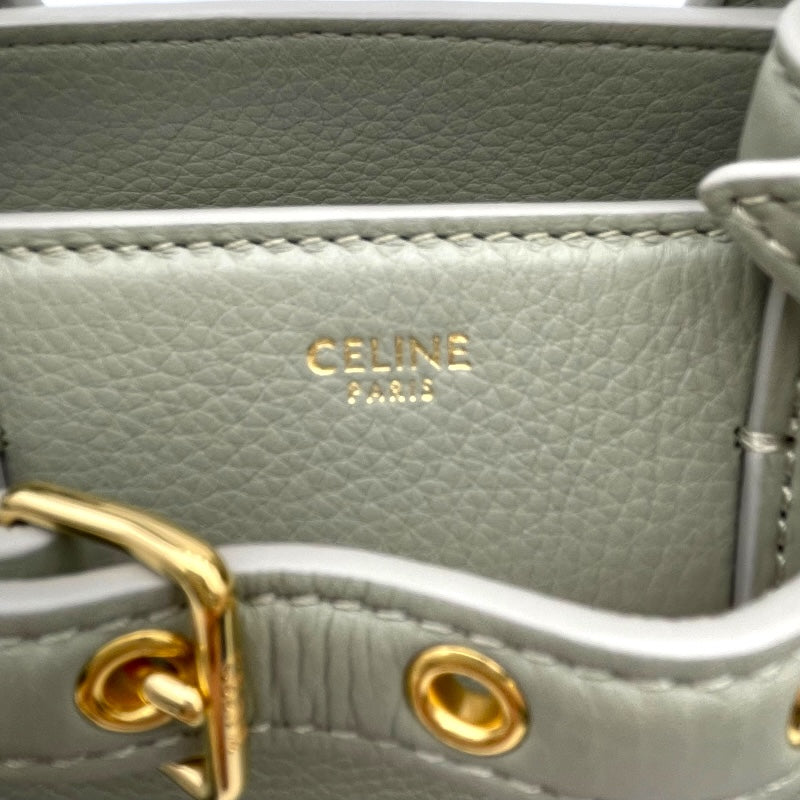セリーヌ CELINE ティーンコンティバッグ 114543 グリーン GD金具 レザー レディース ショルダーバッグ
