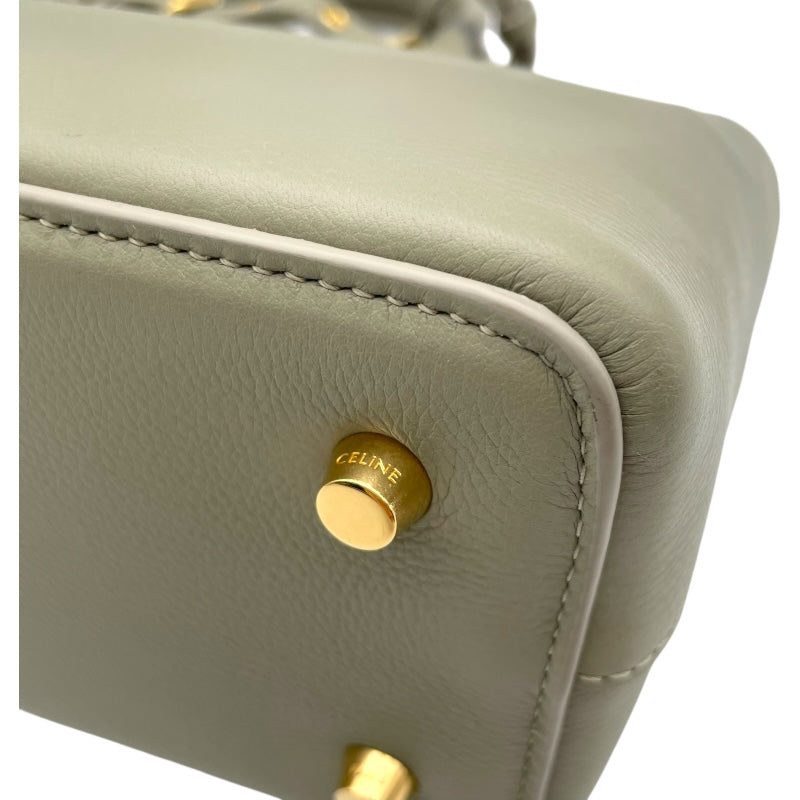 セリーヌ CELINE ティーンコンティバッグ 114543 グリーン GD金具 レザー レディース ショルダーバッグ