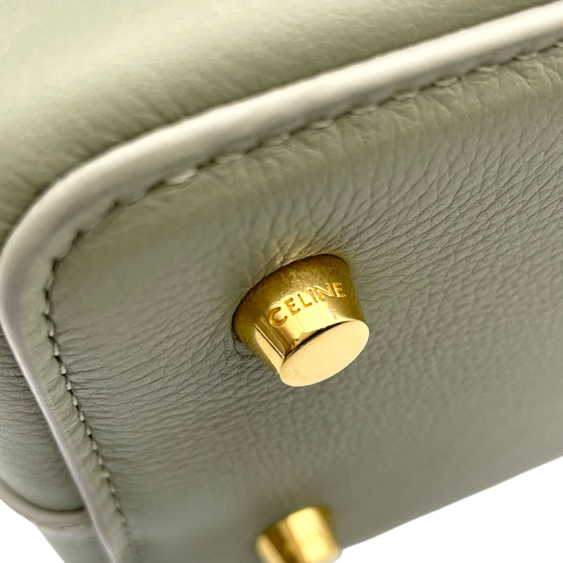 セリーヌ CELINE ティーンコンティバッグ 114543 グリーン GD金具 レザー レディース ショルダーバッグ