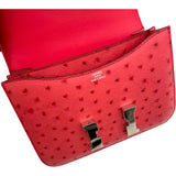 エルメス HERMES コンスタンス3ミニ C刻印 ブーゲンビリア SV金具 オーストリッチ レディース ショルダーバッグ