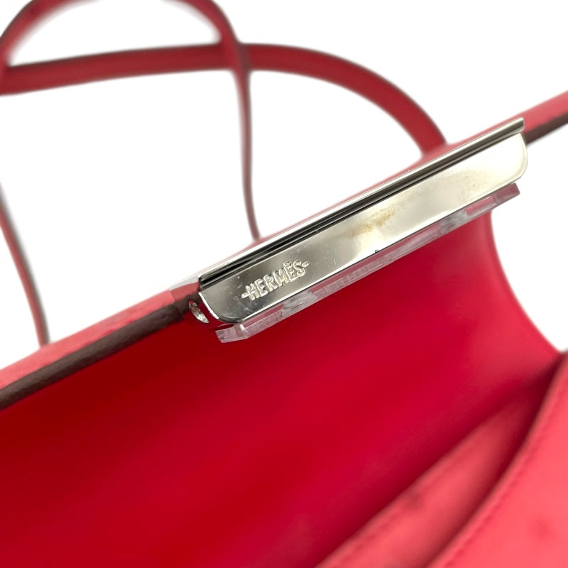 エルメス HERMES コンスタンス3ミニ C刻印 ブーゲンビリア SV金具 オーストリッチ レディース ショルダーバッグ