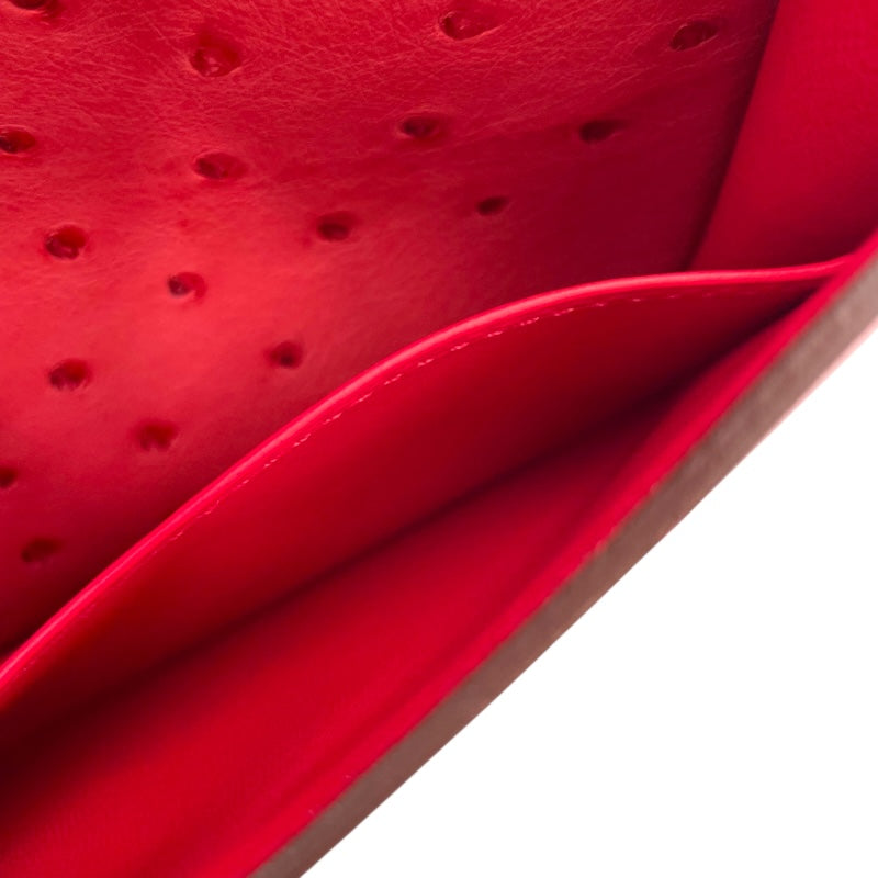 エルメス HERMES コンスタンス3ミニ C刻印 ブーゲンビリア SV金具 オーストリッチ レディース ショルダーバッグ