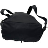 プラダ PRADA トライアングルロゴミニバッグバックチェーンショルダー ブラック シルバー金具 レザー×ナイロン レディース ショルダーバッグ