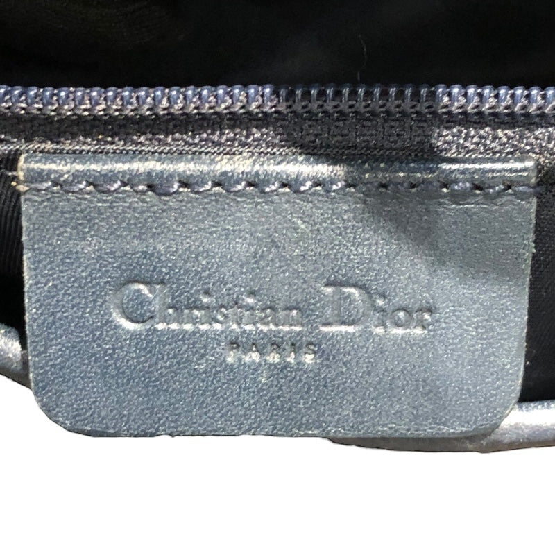 クリスチャン・ディオール Christian Dior トロッターサドルバッグ ネイビー/ゴールド金具 トロッターキャンバス レディース ハンドバッグ