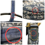 クリスチャン・ディオール Christian Dior トロッターサドルバッグ ネイビー/ゴールド金具 トロッターキャンバス レディース ハンドバッグ