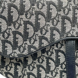 クリスチャン・ディオール Christian Dior トロッター サドルバッグ ブラック SV金具 トロッターキャンバス レディース ハンドバッグ