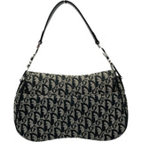 クリスチャン・ディオール Christian Dior トロッター サドルバッグ ブラック SV金具 トロッターキャンバス レディース ハンドバッグ