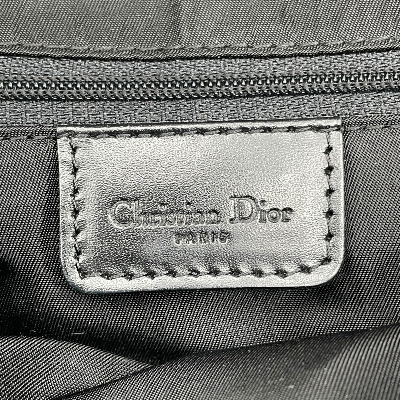 クリスチャン・ディオール Christian Dior トロッター サドルバッグ ブラック SV金具 トロッターキャンバス レディース ハンドバッグ