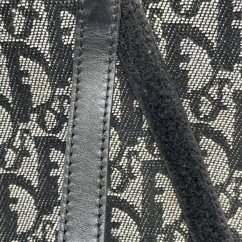 クリスチャン・ディオール Christian Dior トロッター サドルバッグ ブラック SV金具 トロッターキャンバス レディース ハンドバッグ