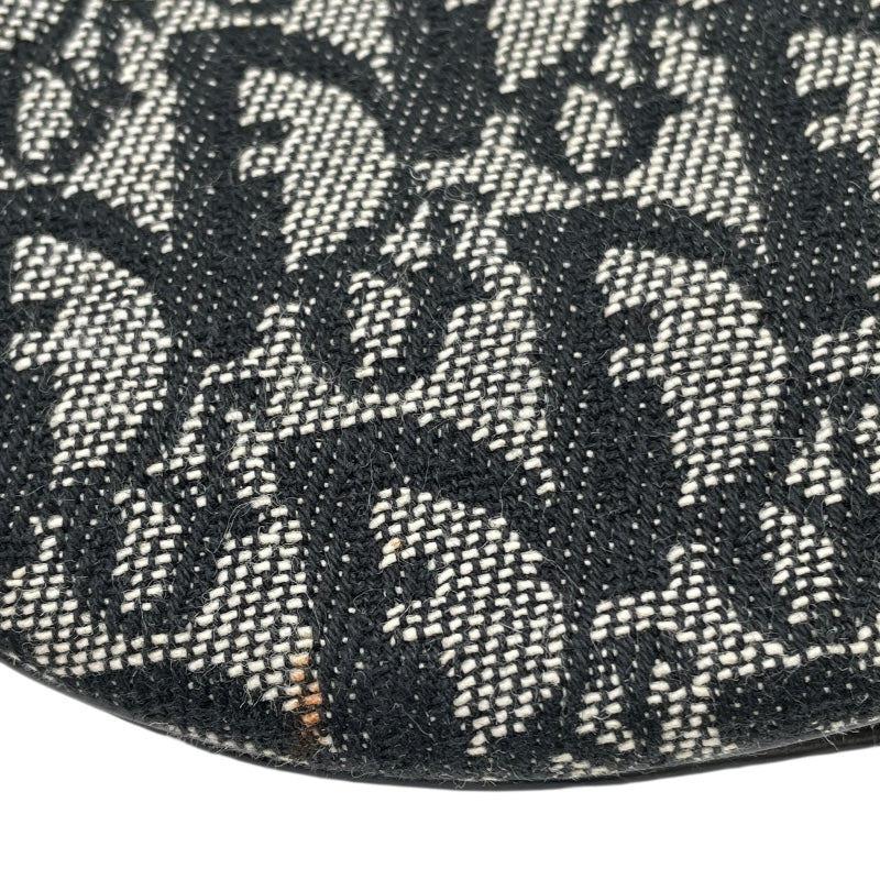 クリスチャン・ディオール Christian Dior トロッター サドルバッグ ブラック SV金具 トロッターキャンバス レディース ハンドバッグ