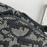 クリスチャン・ディオール Christian Dior トロッター サドルバッグ ブラック SV金具 トロッターキャンバス・レザー レディース ハンドバッグ